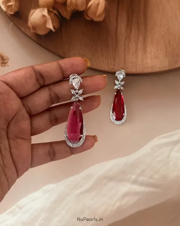 Red_Vera_Cz_Stone_Silver_Drop_Earrings_For_Women