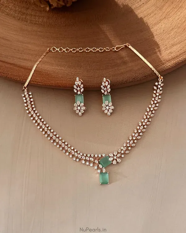 Mint_Green_Elena_Necklace_18k_Rose_Gold_Plated_American_Diamond_Jewellery_S