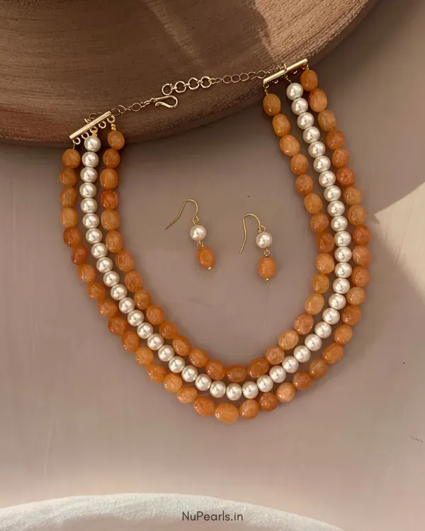 Light_Orange_Sophia_Pearl_Stone_3_Layered_Handmade_Mala_Necklace_For_Wome