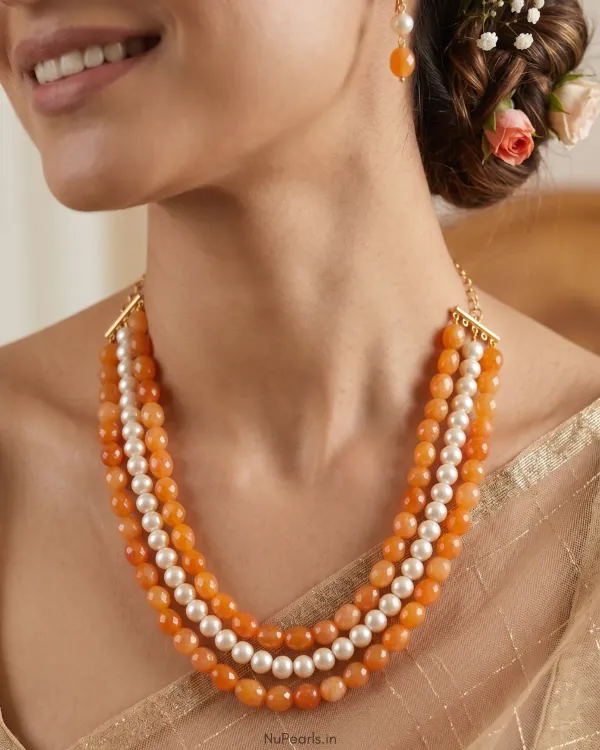 Light_Orange_Sophia_Pearl_Stone_3_Layered_Handmade_Mala_Necklace_For_Wome