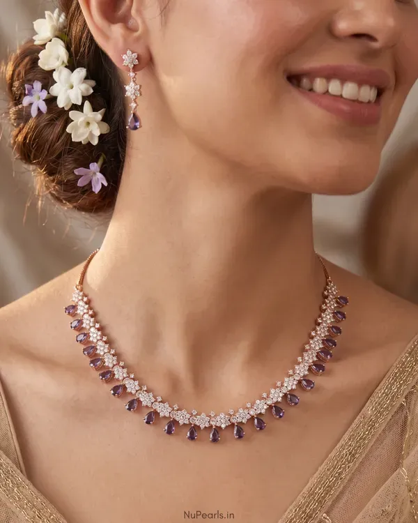Purple_Ujas_Necklace_18k_Rose_Gold_Plated_Cz_Studded_Jewellery_Set_For_Wo
