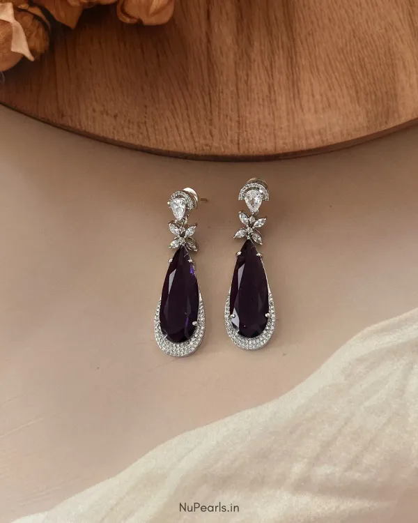 Purple_Vera_Cz_Stone_Silver_Drop_Earrings_For_Women