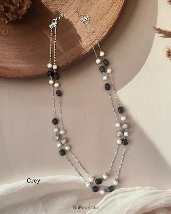 Grey_Zoe_Pearl_Stone_Double_Layered_Mala_In_Silver_Chain_For_Women