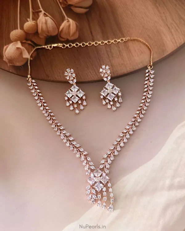 Rose_Gold_Sehaj_American_Diamond_Necklace_With_Earrings_18k_Rose_Gold_Plat_More