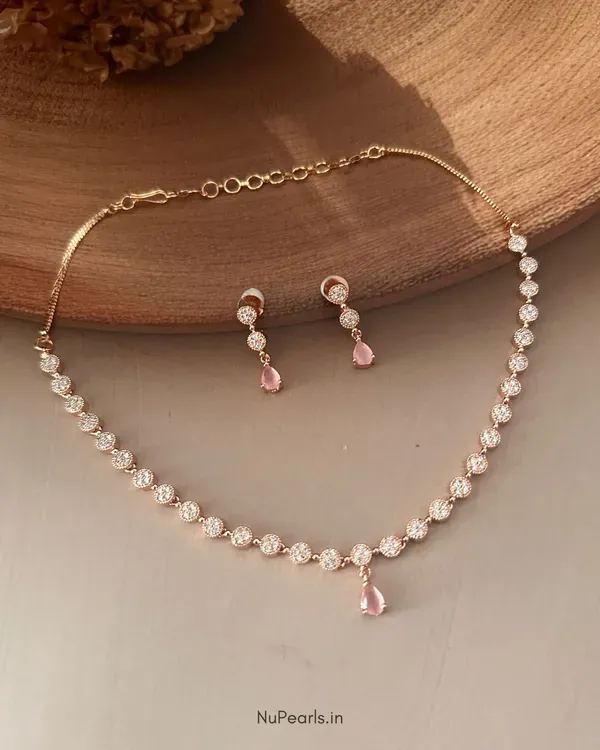 Pink_Lili_Necklace_18k_Rose_Gold_Plated_Cz_Studded_Jewellery_Set_For_Wome