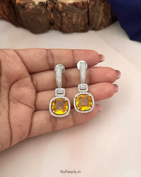 Yellow_Aria_Ad_Stone_Drop_Earrings_Rhodium_Plated_Party_Earrings_For_Women