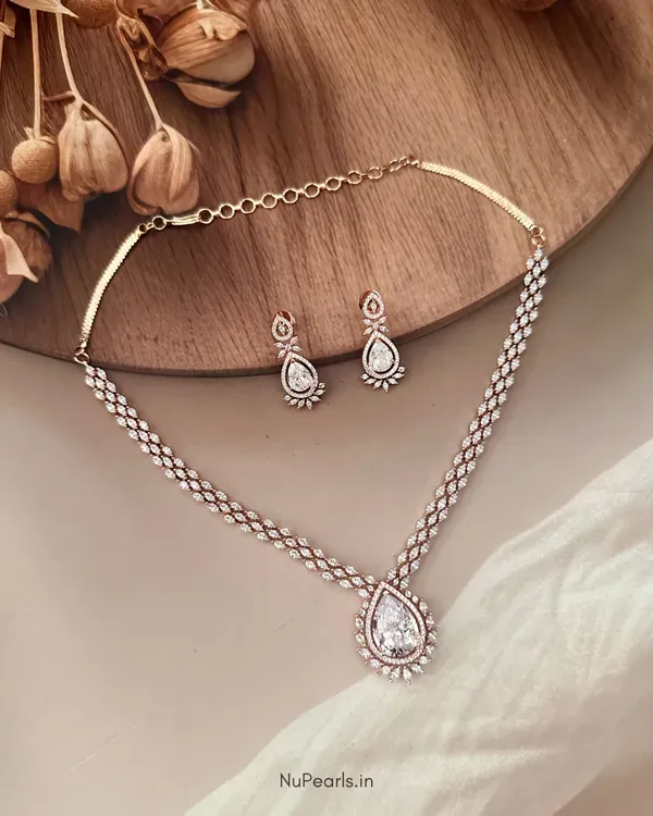 White_Kyra_Ad_Stone_18k_Rose_Gold_Plated_Drop_Necklace_For_Women