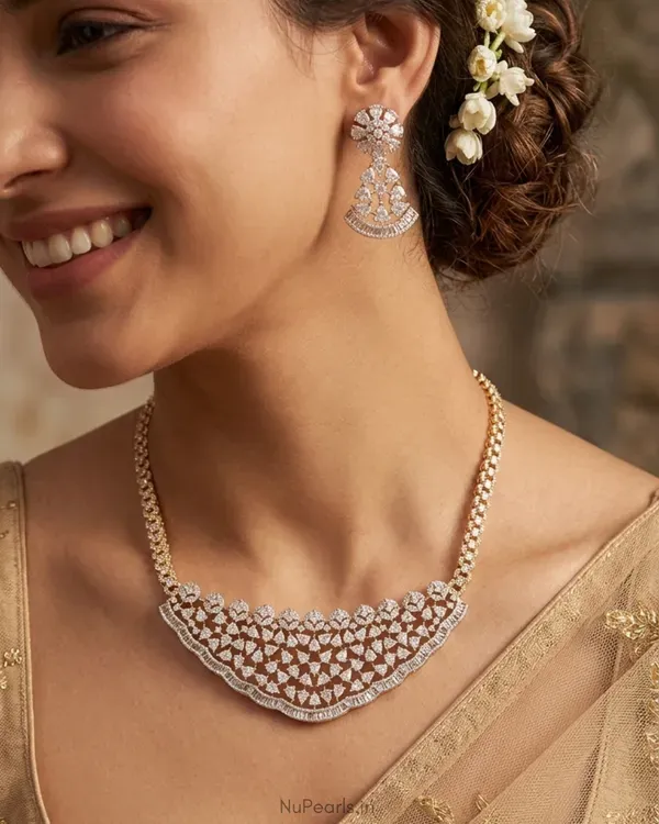Gold_Silver_Dua_American_Diamond_Long_Necklace_Dual_Polish_Screw_Back_Earri_More