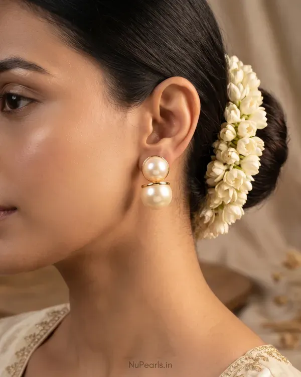 Double_Pearl_Juno_Earrings_Premium_Party_Earrings_In_Gold_Polish