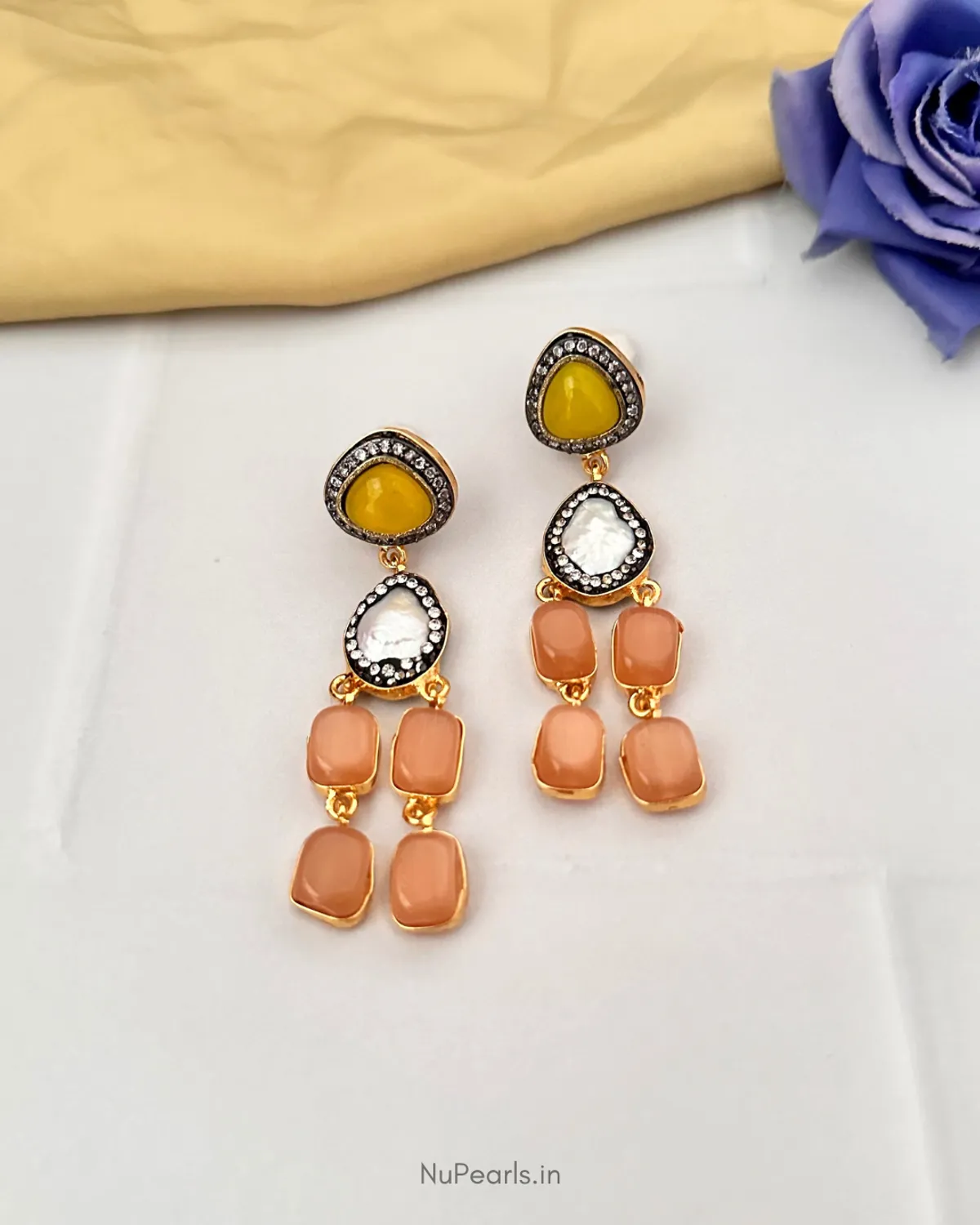 Peach_Hiya_Dangler_Earrings
