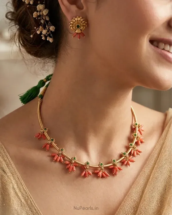 Coral_Green_Ipsita_Traditional_Hasli_Necklace_With_Earrings