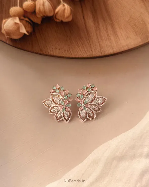 Mint_Green_Pink_Anna_Ad_Stone_Studs_18k_Rose_Gold_Plated_Earrings_For_Women