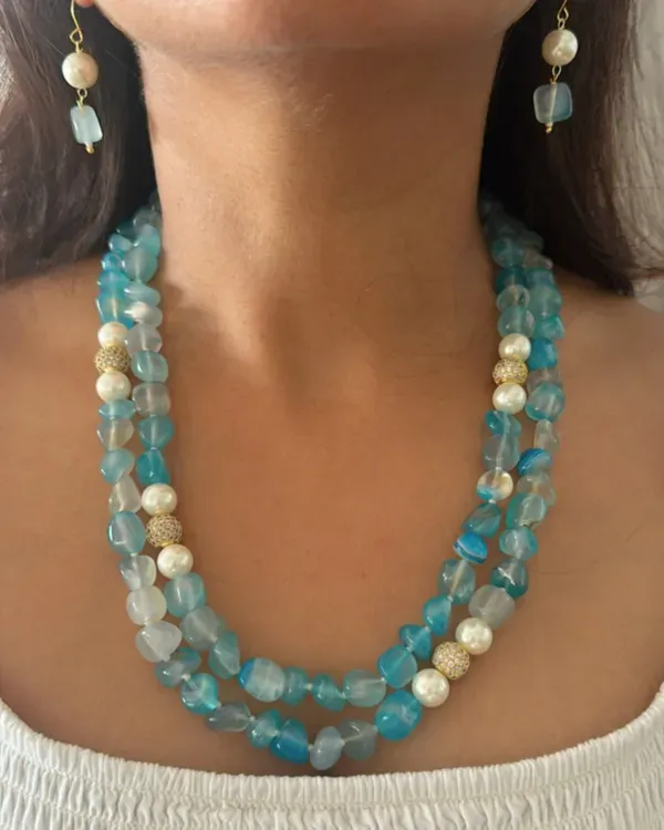 Light_Blue_Arohi_Double_Layered_Mala_With_Cz_Balls_For_Women