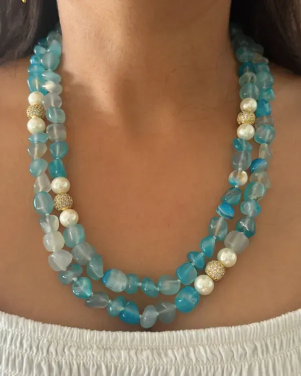 Light_Blue_Arohi_Double_Layered_Mala_With_Cz_Balls_For_Women