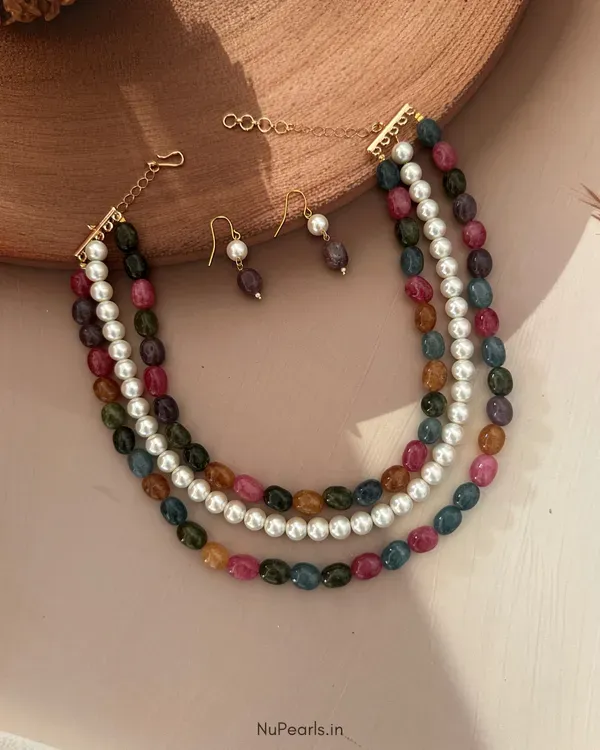 Multicolor_Sophia_Pearl_Stone_3_Layer_Necklace_For_Women