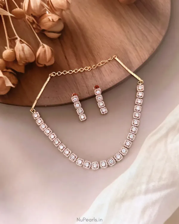 Rose_Gold_Arzoo_Cushion_Cut_American_Diamond_Necklace_Set_18k_Rose_Gold_Pl