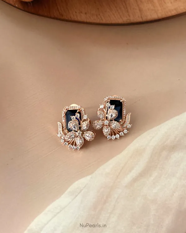 Dark_Blue_Floral_Studs_18k_Rose_Gold_Plated_American_Diamond_Studded_Part