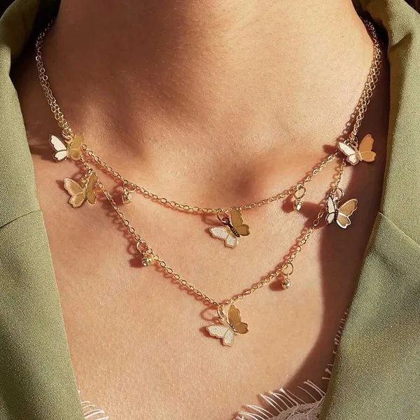 Gold_Tone_Butterfly_Layered_Necklace_for_Women