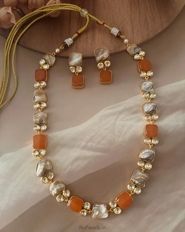 Orange_Lumaa_Mother_Of_Pearl_Kundan_Necklace_Set_18k_Gold_Plated