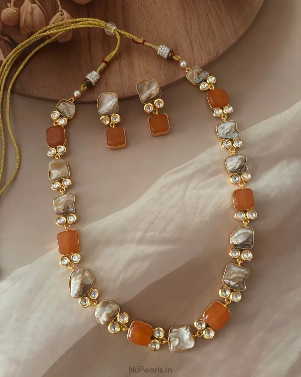 Orange_Lumaa_Mother_Of_Pearl_Kundan_Necklace_Set_18k_Gold_Plated