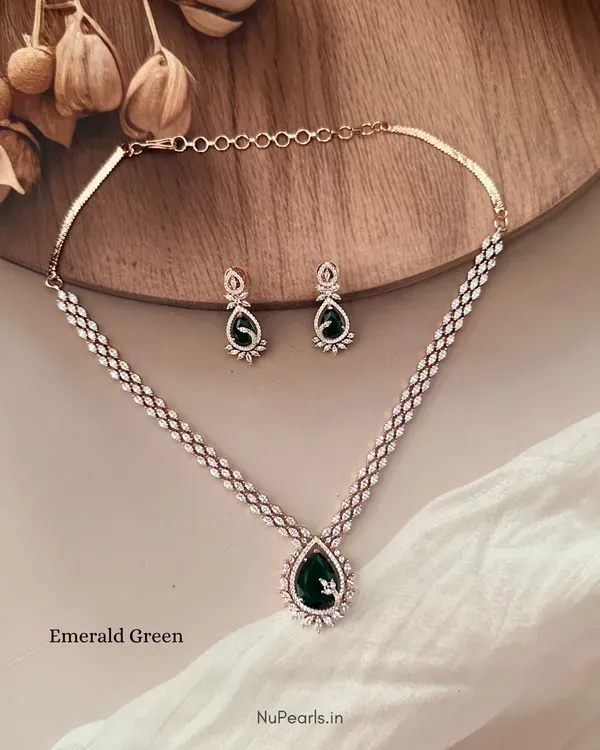 Green_Kyra_Ad_Stone_18k_Rose_Gold_Plated_Drop_Necklace_For_Women