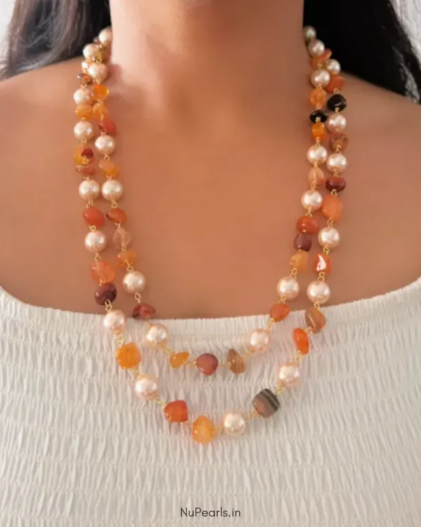 Orange_Kshiti_Pearl_Stone_Double_Layered_Handmade_Mala_Necklace_For_Women_More