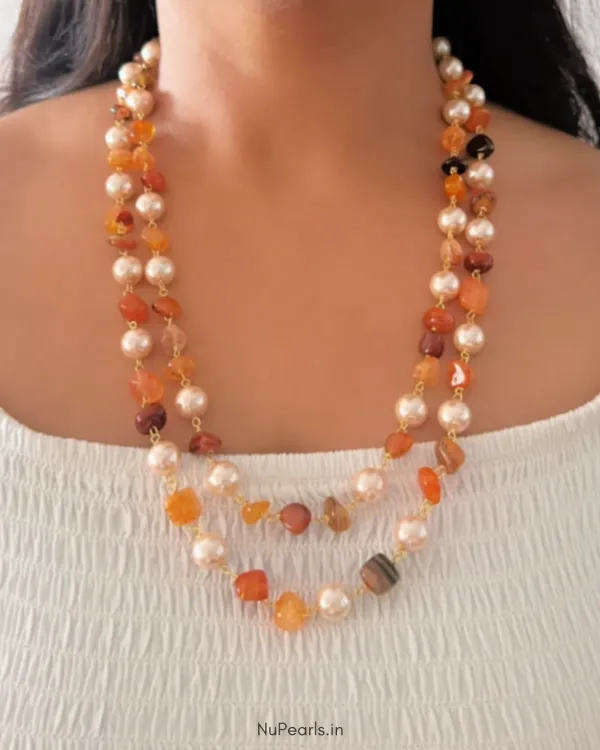 Orange_Kshiti_Pearl_Stone_Double_Layered_Handmade_Mala_Necklace_For_Women_More