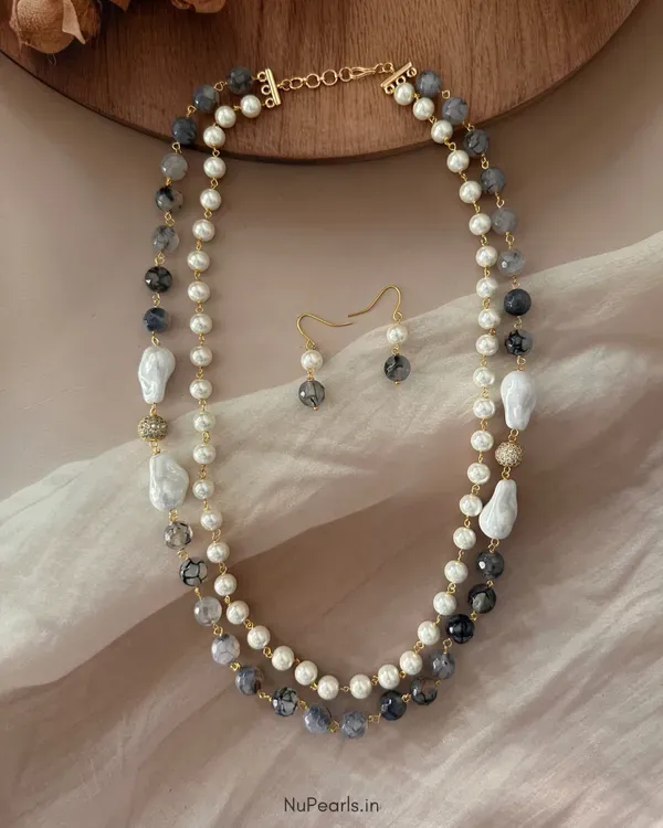 Grey_Ashni_Double_Layered_Mala_With_Shell_Pearls_For_Women