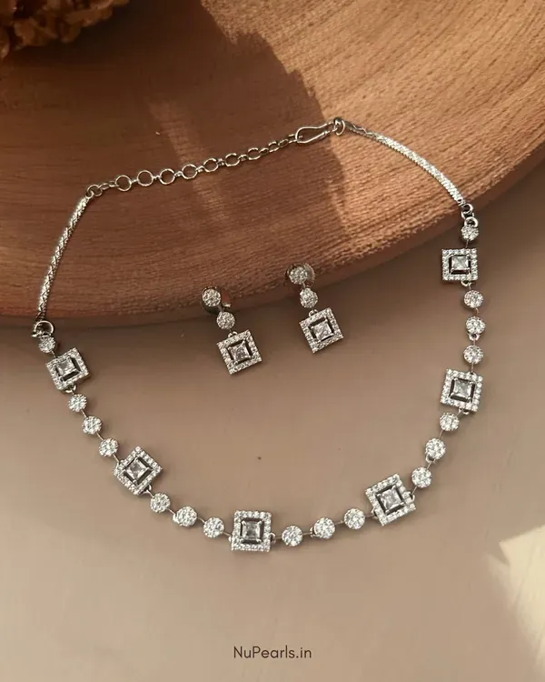 Silver_Jasmine_Necklace_Rhodium_Plated_Cz_Studded_Jewellery_Set_For_Women