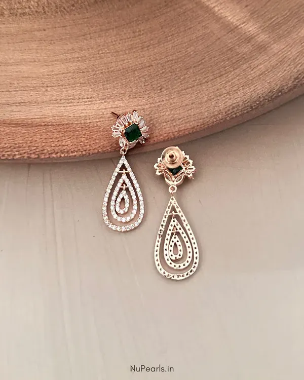Green_Maya_Cz_Stone_Rose_Gold_Dangler_Earrings