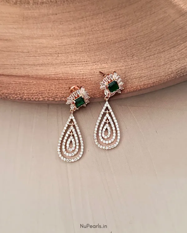 Green_Maya_Cz_Stone_Rose_Gold_Dangler_Earrings