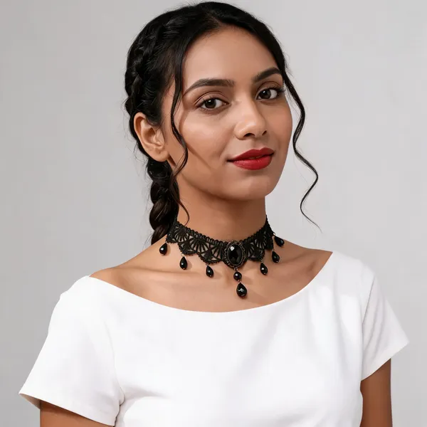 Black_Lace_Choker_Necklace_Set_for_Women