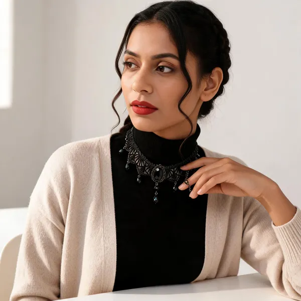 Black_Lace_Choker_Necklace_Set_for_Women