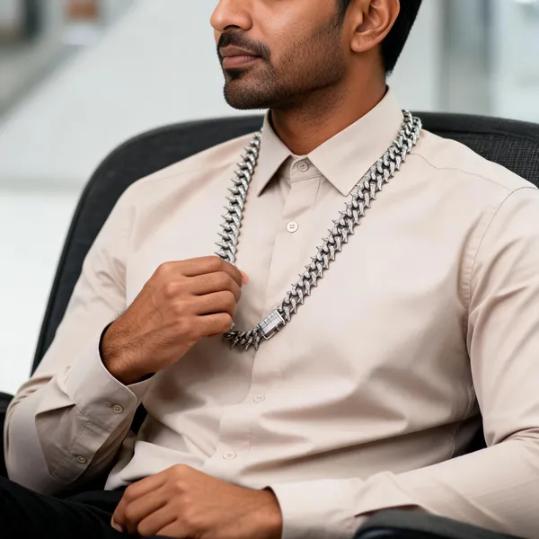 Silver-Tone_Spiked_Cuban_Link_Necklace_for_Men