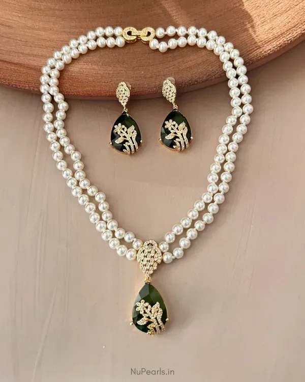 Green_Elva_Ad_Pearl_3d_Necklace_With_Ad_Back_Clasp_Matching_Earrings_18k_More
