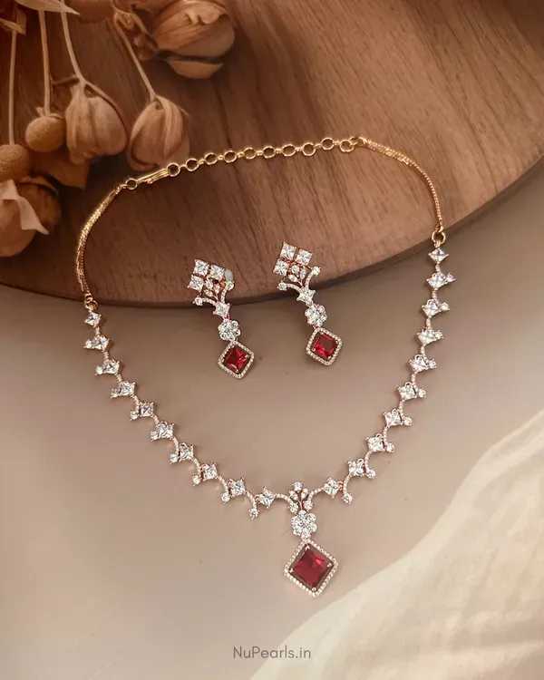 Red_Viti_Necklace_18k_Rose_Gold_Plated_Cz_Studded_Jewellery_Set_For_Women