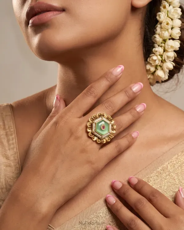 Champa_Antique_Gold_Mint_Green_Temple_Style_Stone_Floral_Ring_Adjustable_T_More