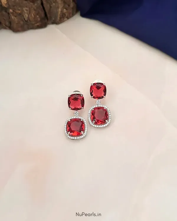 Red_Lucy_Doublet_Cz_Stone_Rhodium_Earrings_For_Women