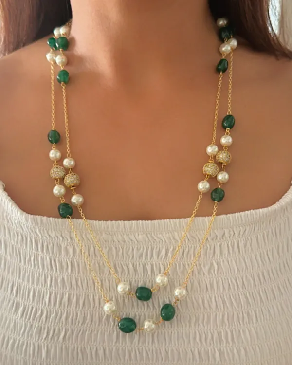 Emerald_Green_Zoe_Pearl_Stone_Double_Layered_Mala_In_Golden_Chain_For_Wom