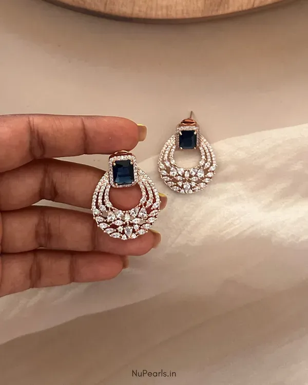 Dark_Blue_Ami_Cz_Chandbalis_Earrings_In_Rose_Gold