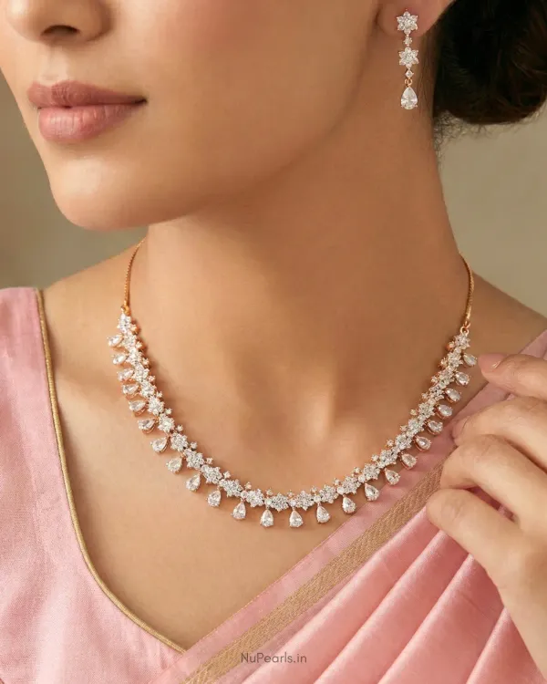 White_Ujas_Necklace_18k_Rose_Gold_Plated_Cz_Studded_Jewellery_Set_For_Wom