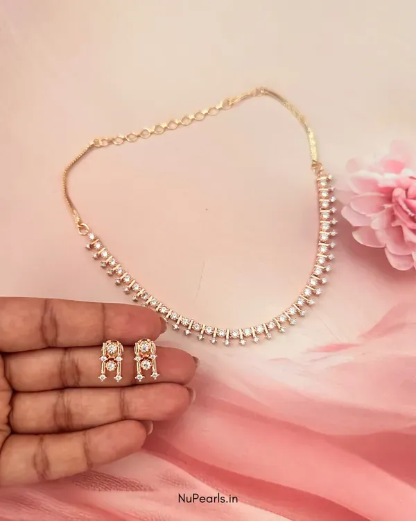 Iris_18k_Rose_Gold_Plated_Necklace_Set_For_Women_With_American_Diamond