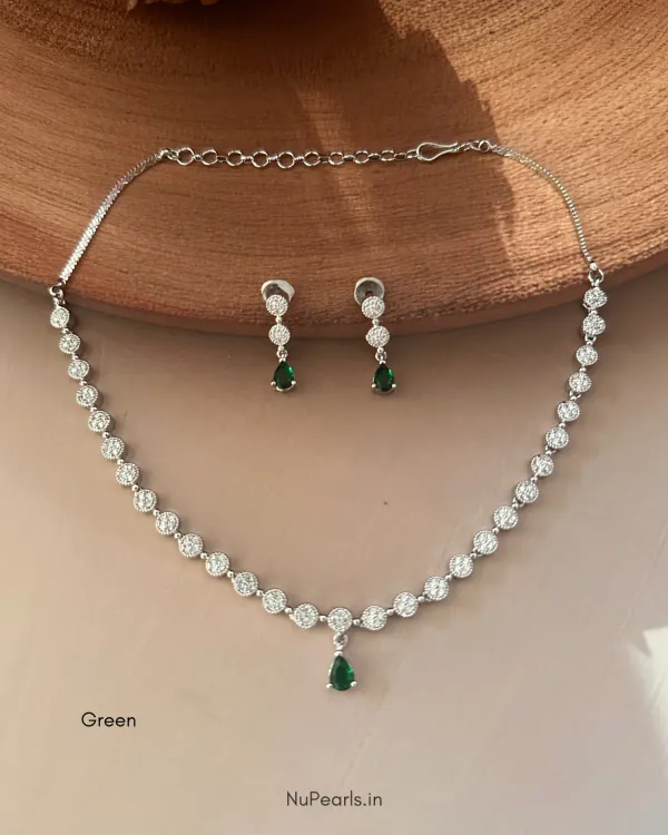 Green_Lili_Necklace_Rhodium_Plated_Cz_Studded_Jewellery_Set_For_Women