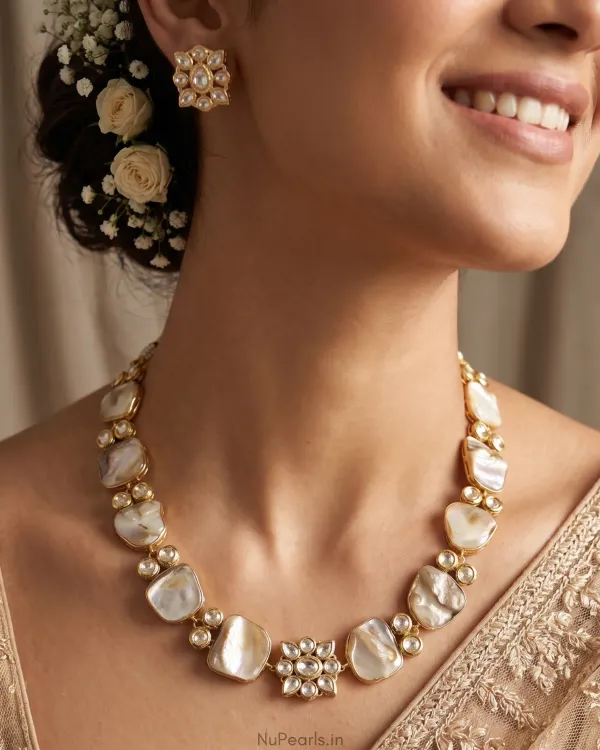 White_Mother_Of_Pearl_Kundan_Mehraan_Choker_Necklace_18k_Gold_Plated