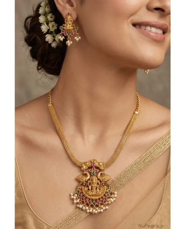 Aastha_Lakshmi_Temple_Necklace_Set_With_Earrings