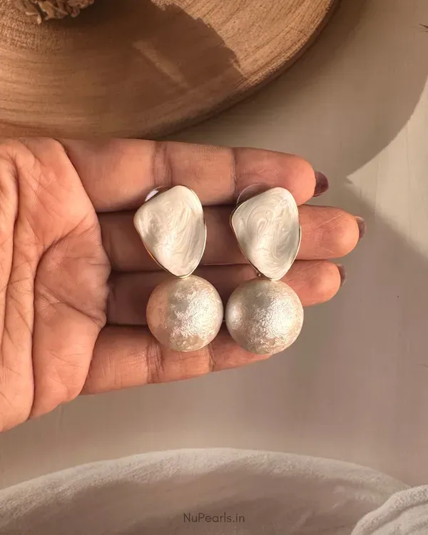Marbled_Pearl_Bushra_Drop_Earrings_Statement_Party_Earrings
