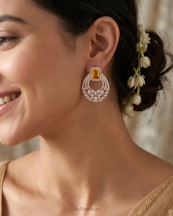 18k_Rose_Gold_Plated_Yellow_Ami_American_Diamond_Chandbali_Earrings