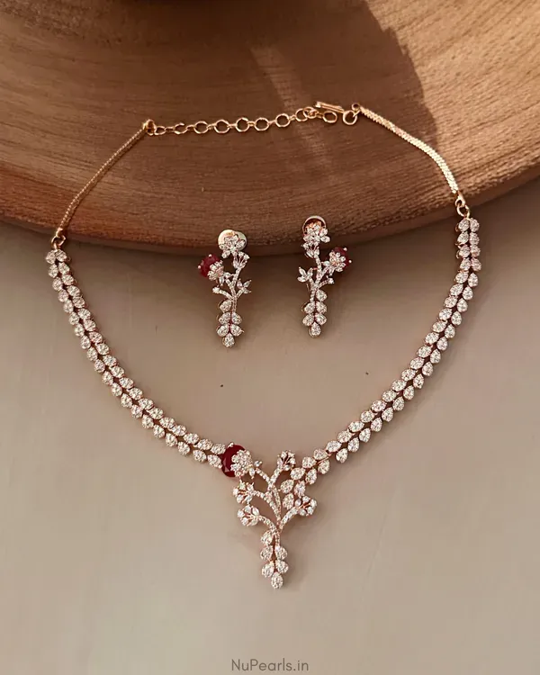 Red_Lia_Necklace_18k_Rose_Gold_Plated_American_Diamond_Jewellery_Set_For_Wo