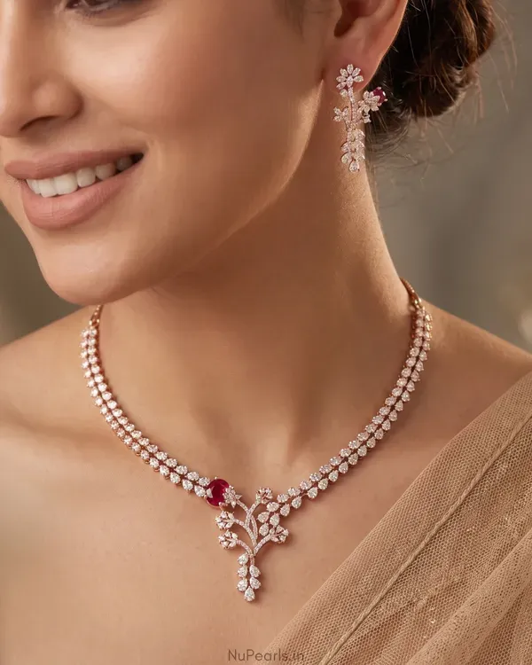 Red_Lia_Necklace_18k_Rose_Gold_Plated_American_Diamond_Jewellery_Set_For_Wo