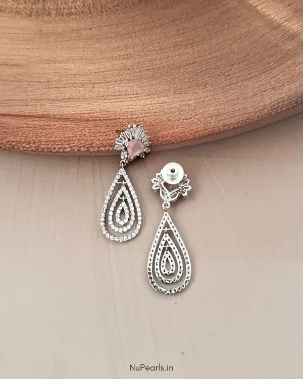 Pink_Maya_Cz_Stone_Rhodium_Dangler_Earrings
